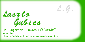 laszlo gubics business card